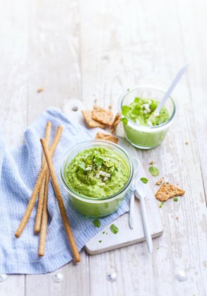 &quot;Poiscacamole&quot; Caviar de petits pois à la menthe