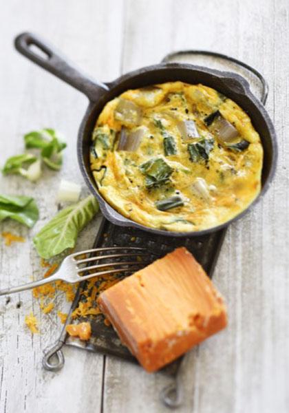 Frittata aux blettes et à la mimolette