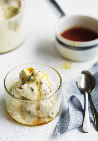 Glace au nougat et miel de Provence