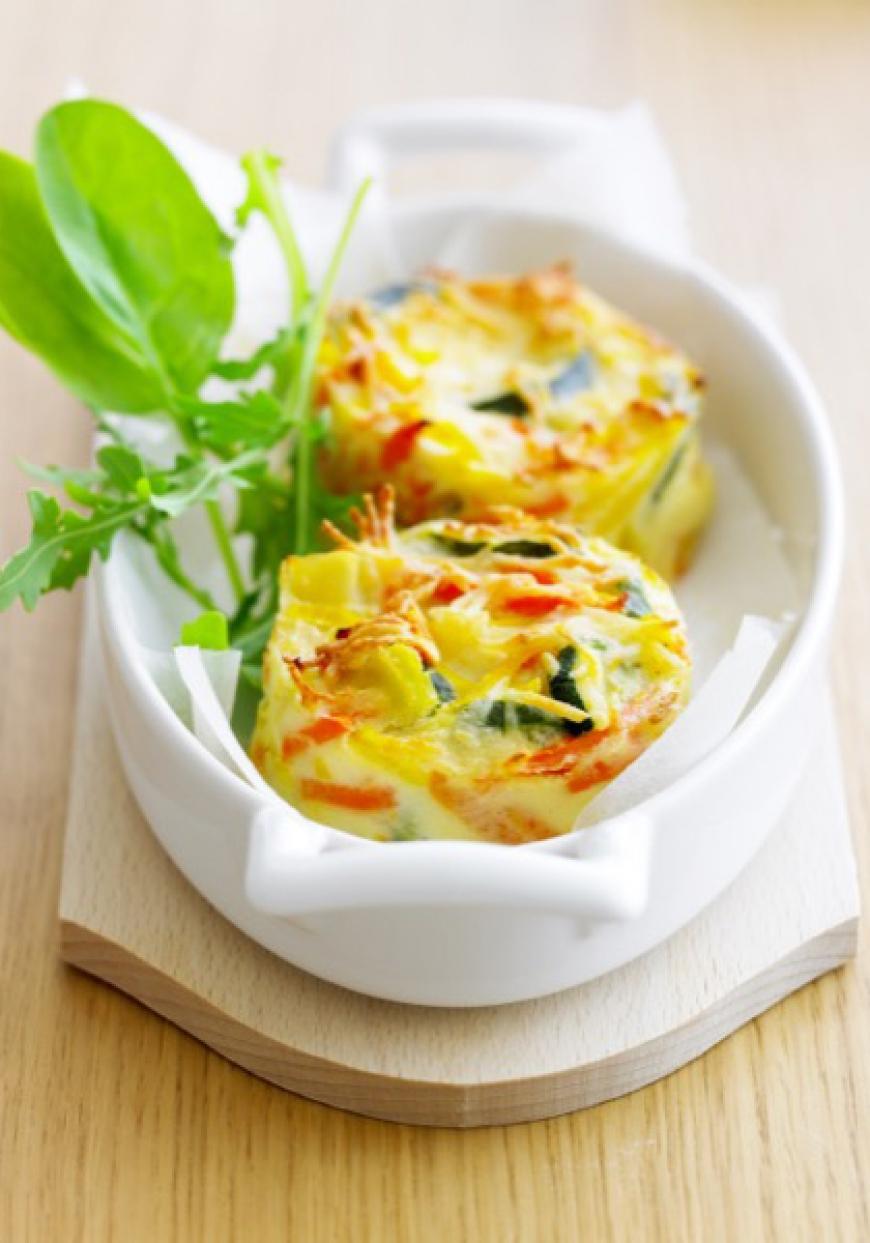 Mini flans courgettes et carottes