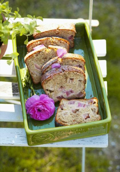 Gâteau léger à la rhubarbe