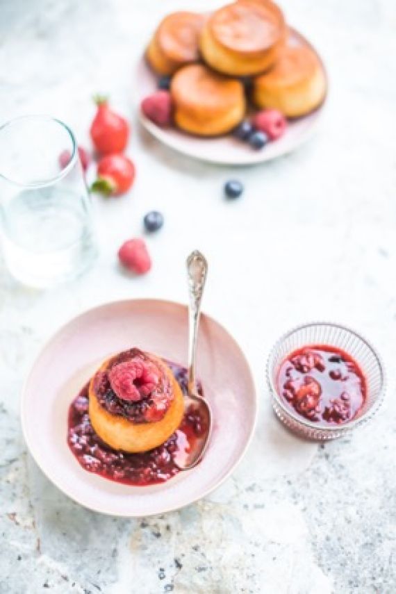 Muffins à la compotée de fruits rouges