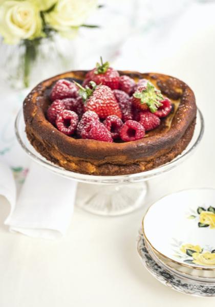 Gâteau au fromage blanc et aux fruits rouges