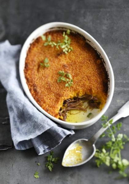 Gratin de potimarron au confit de canard