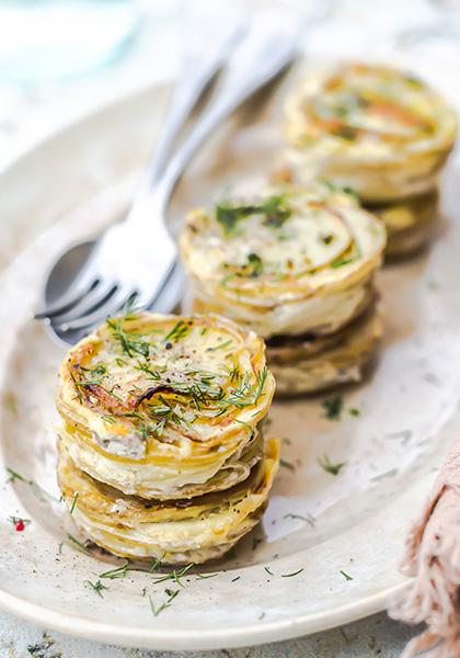 Mini gratins de pomme de terre aux anchois