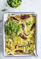 Quiche sans pâte aux courgettes et tomates séchées