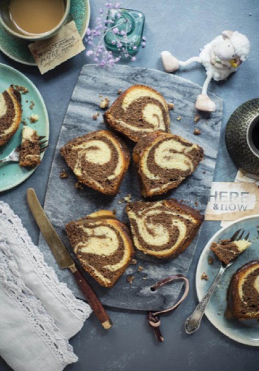 Gâteau marbré au chocolat