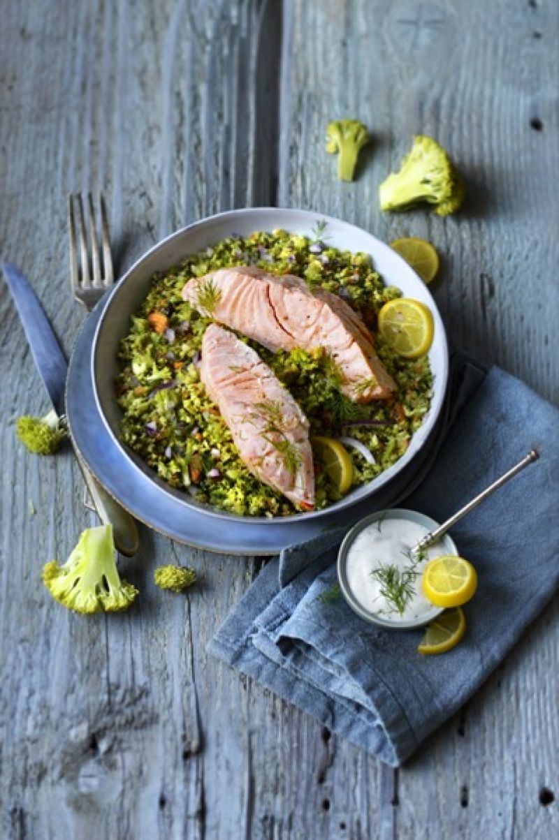 Saumon au taboulé de brocoli