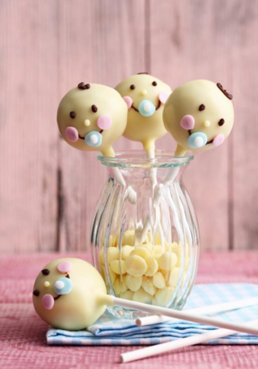 Cake pop au chocolat blanc