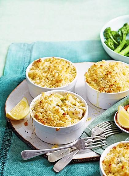 Gratin de poisson aux poireaux