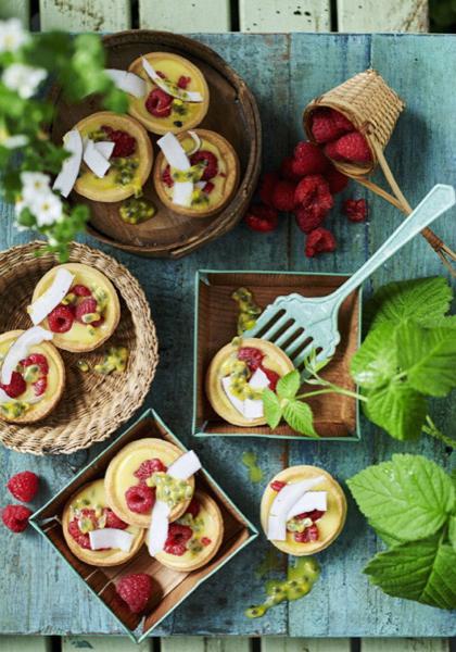 Tartelettes citron framboises