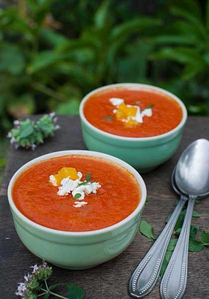 Crème de poivrons rouges à la tomate