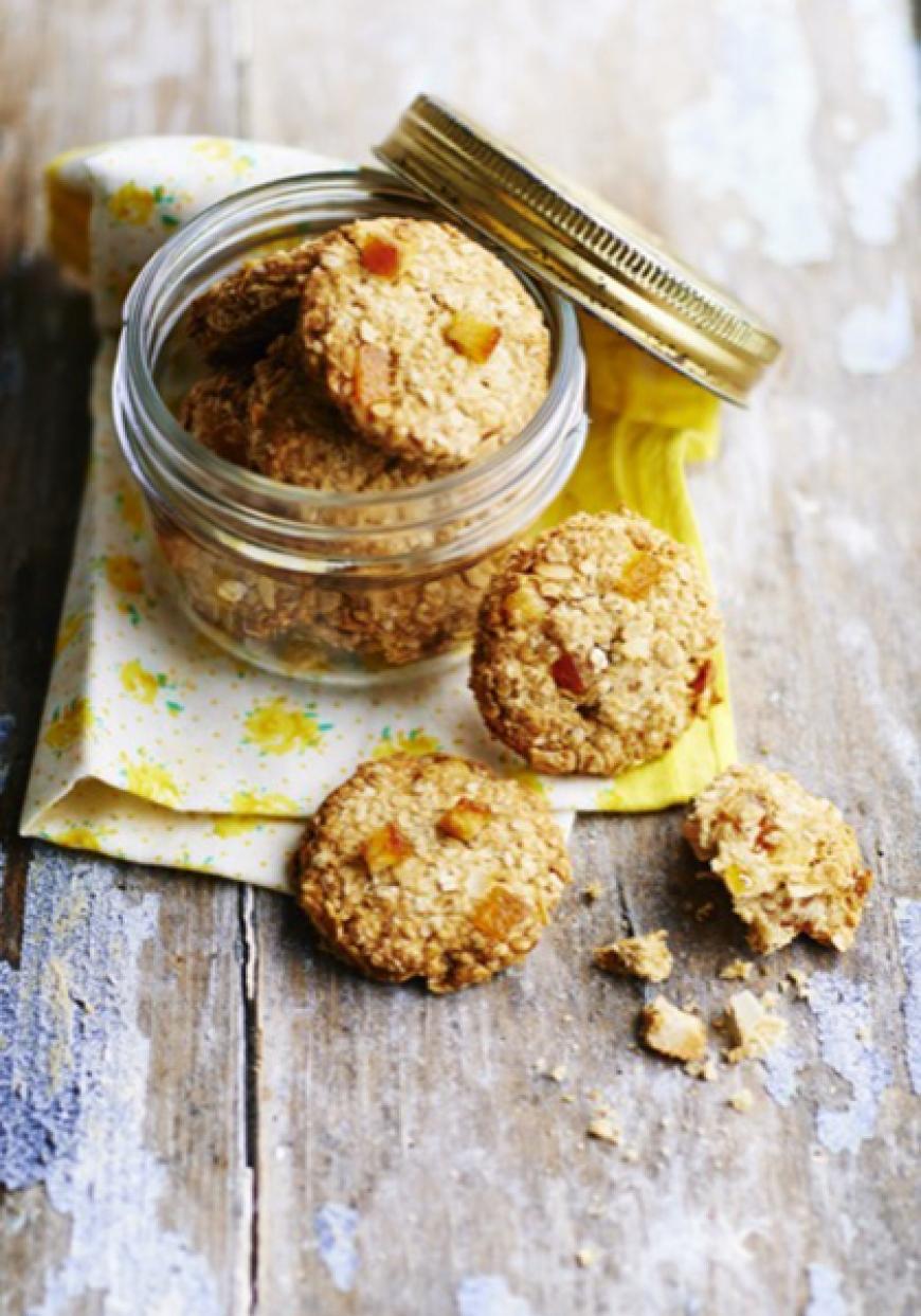 Cookies aux flocons d&#039;avoine et écorces d&#039;orange confites