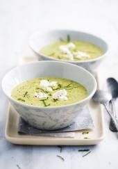 Velouté de courgettes au chèvre