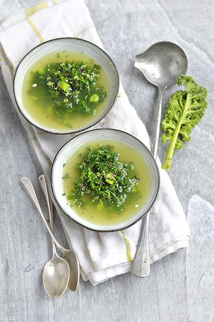 Soupe détox au chou kale