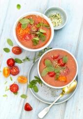 Soupe froide aux tomates cerise