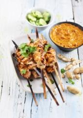 Brochettes de poulet sauce satay