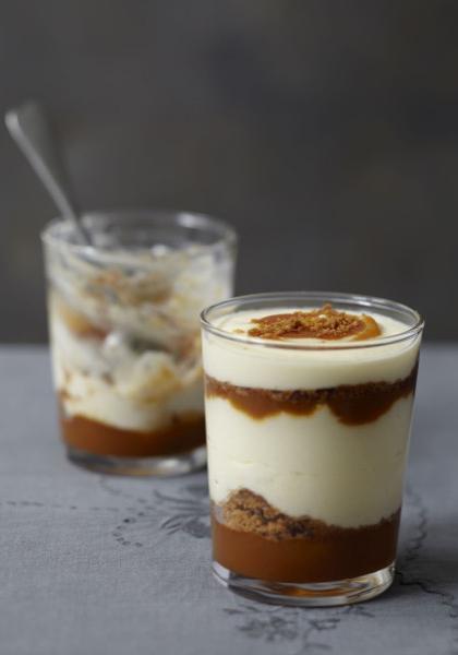 Tiramisu aux spéculoos et caramel au beurre salé