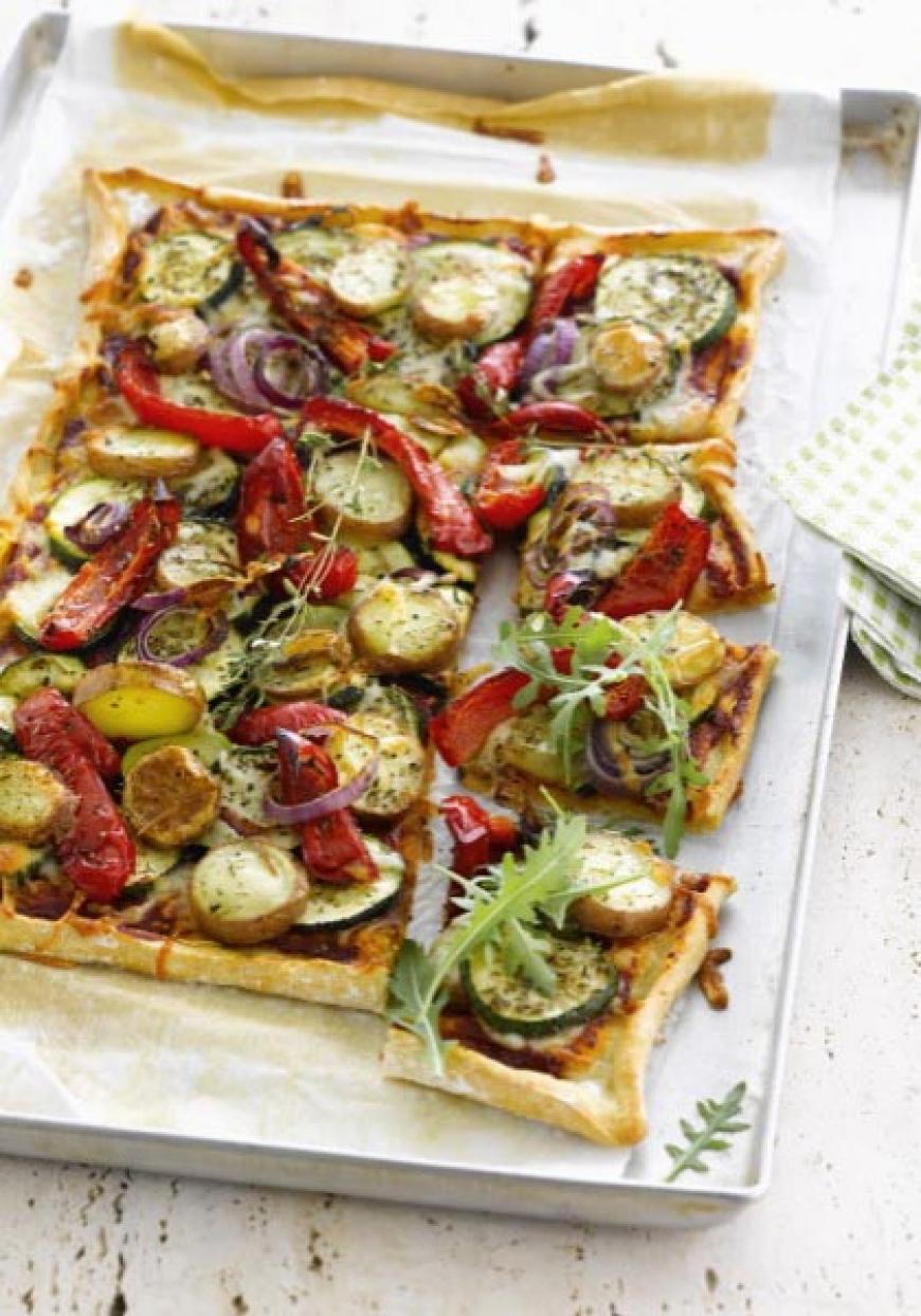 Pizza aux légumes grillés