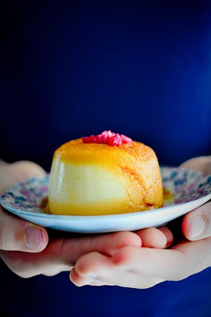 Petit gâteau de semoule express au caramel