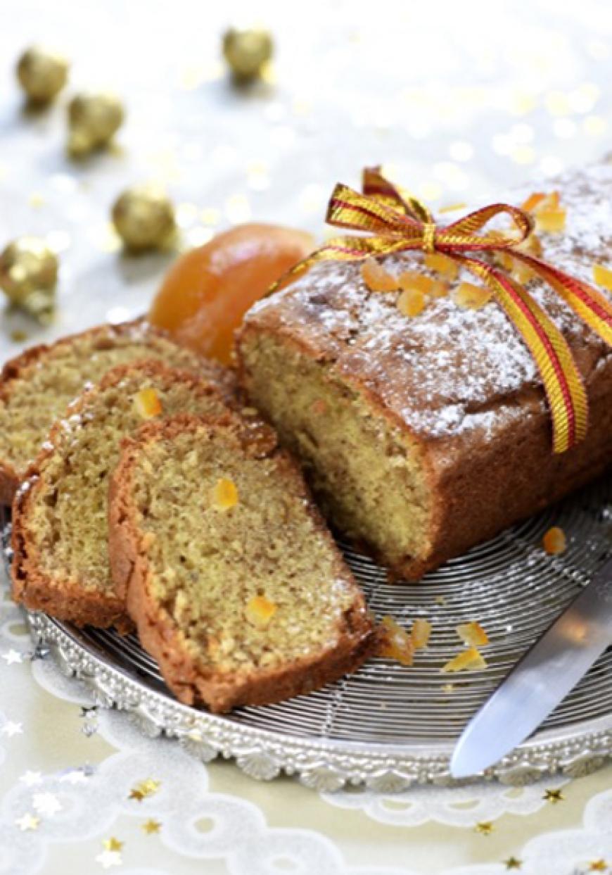 Cake de Noël à l&#039;orange confite et aux quatre-épices