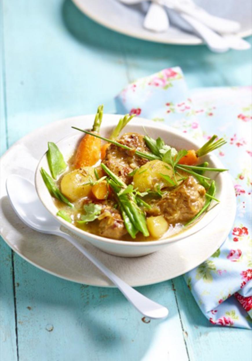 Navarin d&#039;agneau aux légumes de printemps