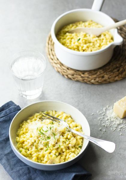 Risotto de coquillettes au jambon