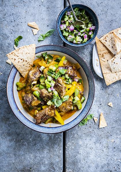 Curry de porc aux légumes