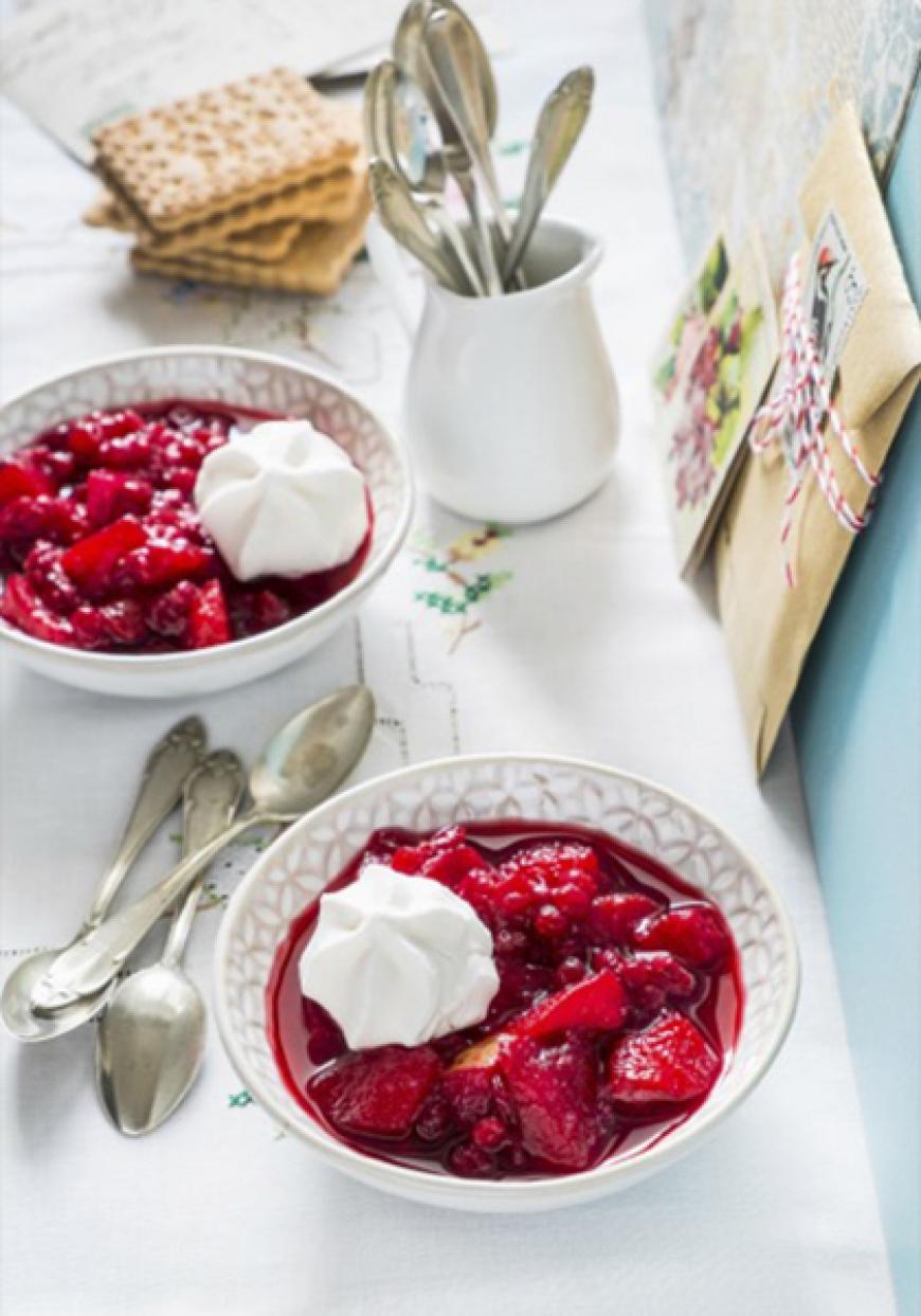 Compote cerise rhubarbe