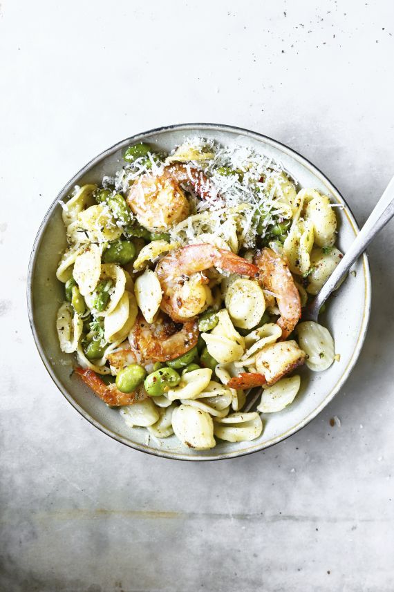 Salade d’orecchiette aux crevettes