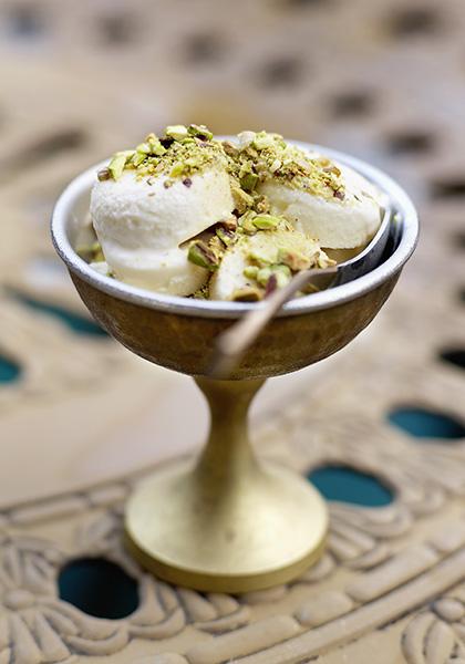 Kulfi à la cardamome et à la rose