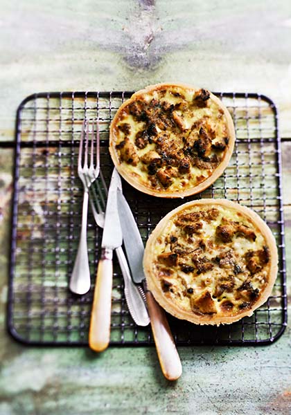 Petites quiches au poulet et curry