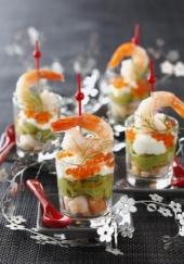 Mousse d’avocat aux crevettes