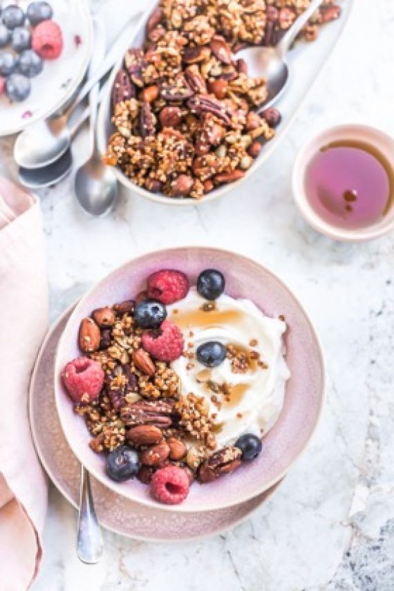 Granola aux fruits rouges