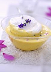 Crème de mangue façon île flottante