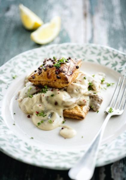 Blanquette de dinde en feuilleté