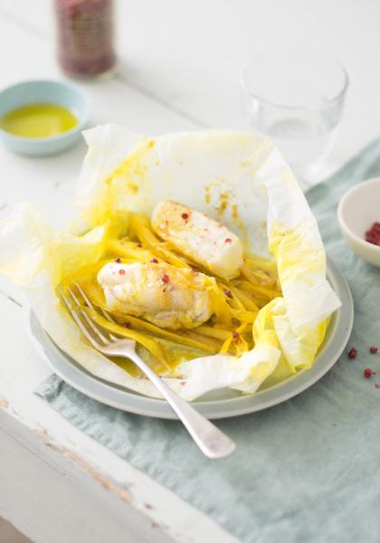 Papillote de lotte au fenouil et curcuma