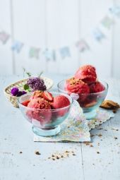 Sorbet fraise et spéculoos