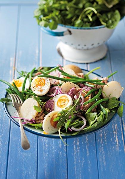 Salade de haricots verts, œufs et pommes de terre