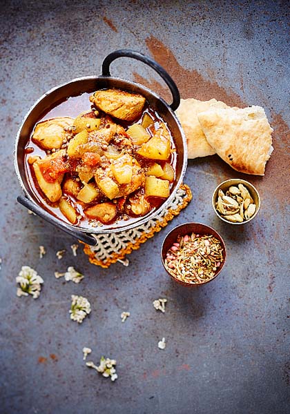 Poulet massala aux pommes