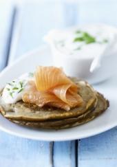 Blinis maison au sarrasin et au saumon fumé