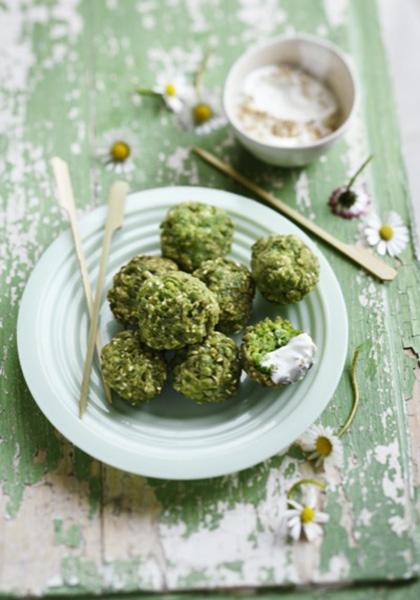 Falafels aux pois cassés et petits pois