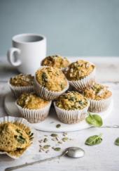 Muffins aux épinards et aux graines