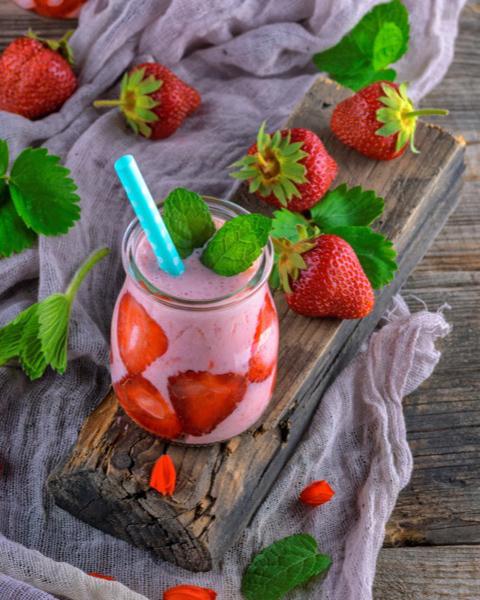 Milk shake aux fraises