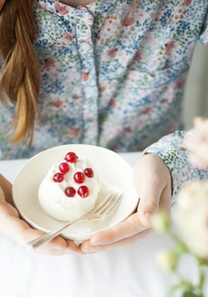 Mini vacherin façon pavlova aux groseilles