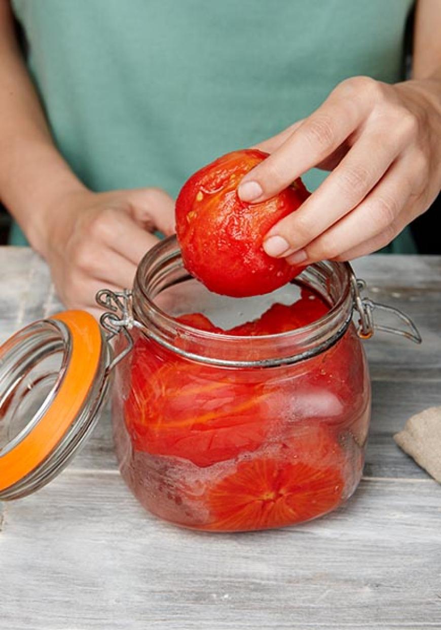 Tomates pelées au naturel