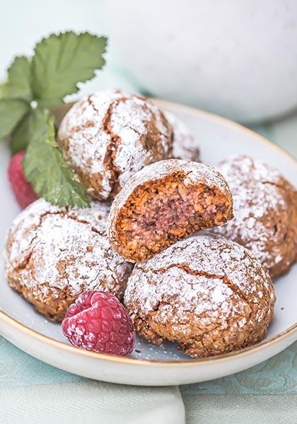 Amaretti cookies à la framboise