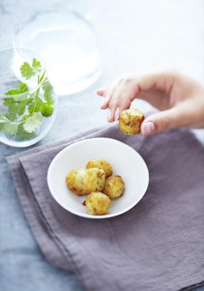 Boulettes de brandade de morue à la coriandre