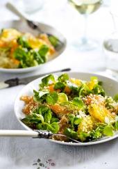 Salade de quinoa au saumon fumé et à l’orange