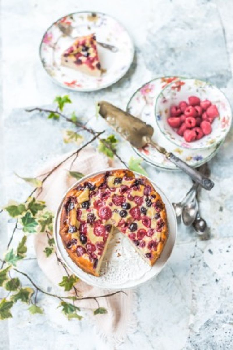 Gâteau allégé au fromage blanc et fruits de saison